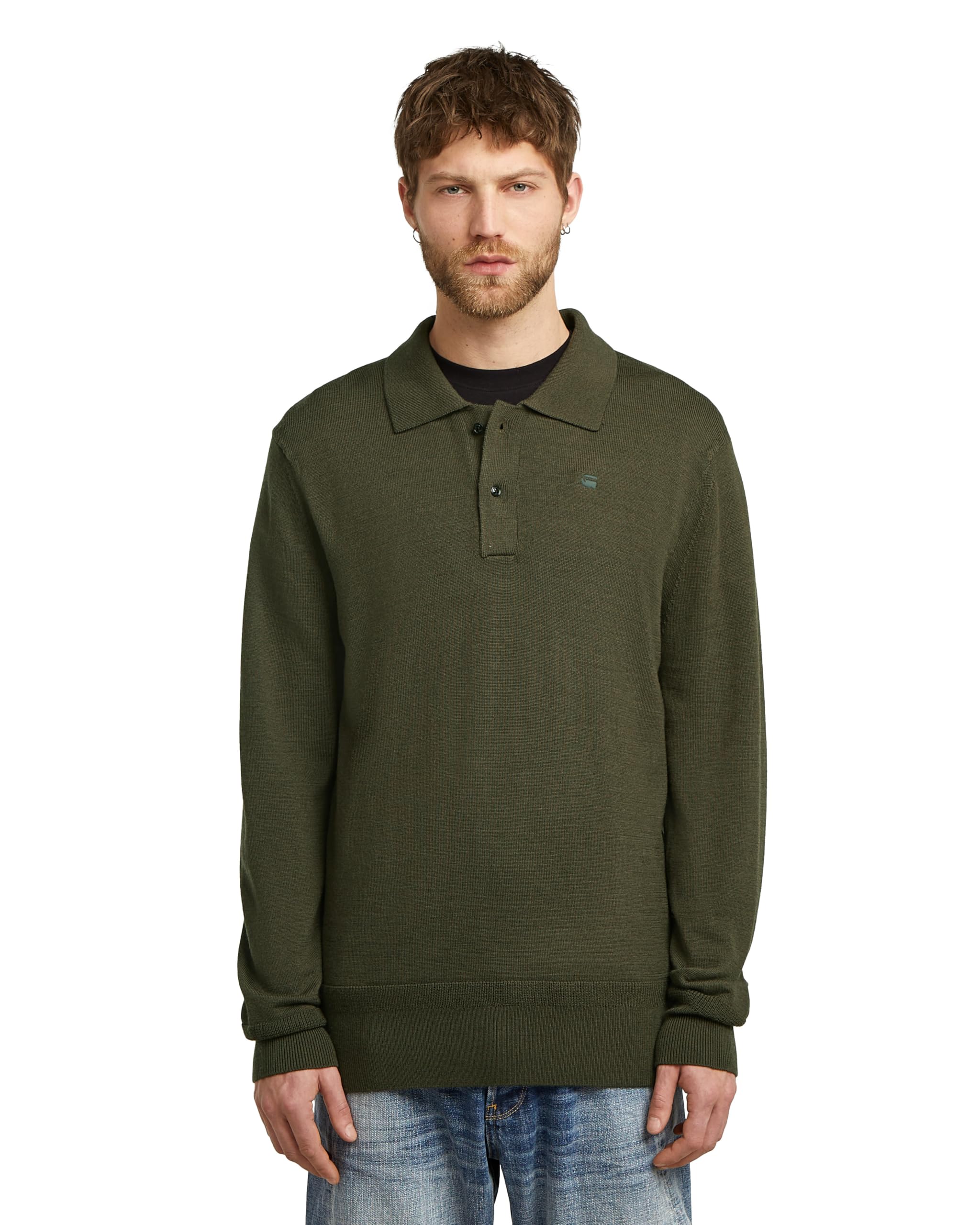 G-Star Herren Premium Core Dunda Knit Ls Polo Shirt