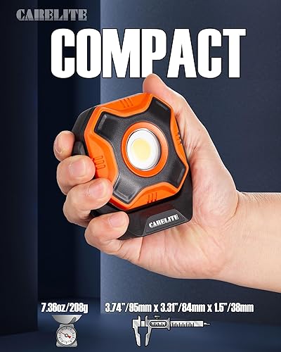 Miniatura 8 de Luz de trabajo recargable con base magnética giratoria de 360, resistente luz magnética de 700 lúmenes, compacta e impermeable, portátil, mini