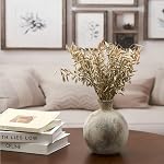 6.38" Ceramic Vase for Home Decor, Decorative Terracotta Farmhouse Rustic Vases for Living Room Kitchen Bedroom Bathroom Entryway Mantel Table, Pottery Vases for Grass Pampas Dried Fresh Flowers