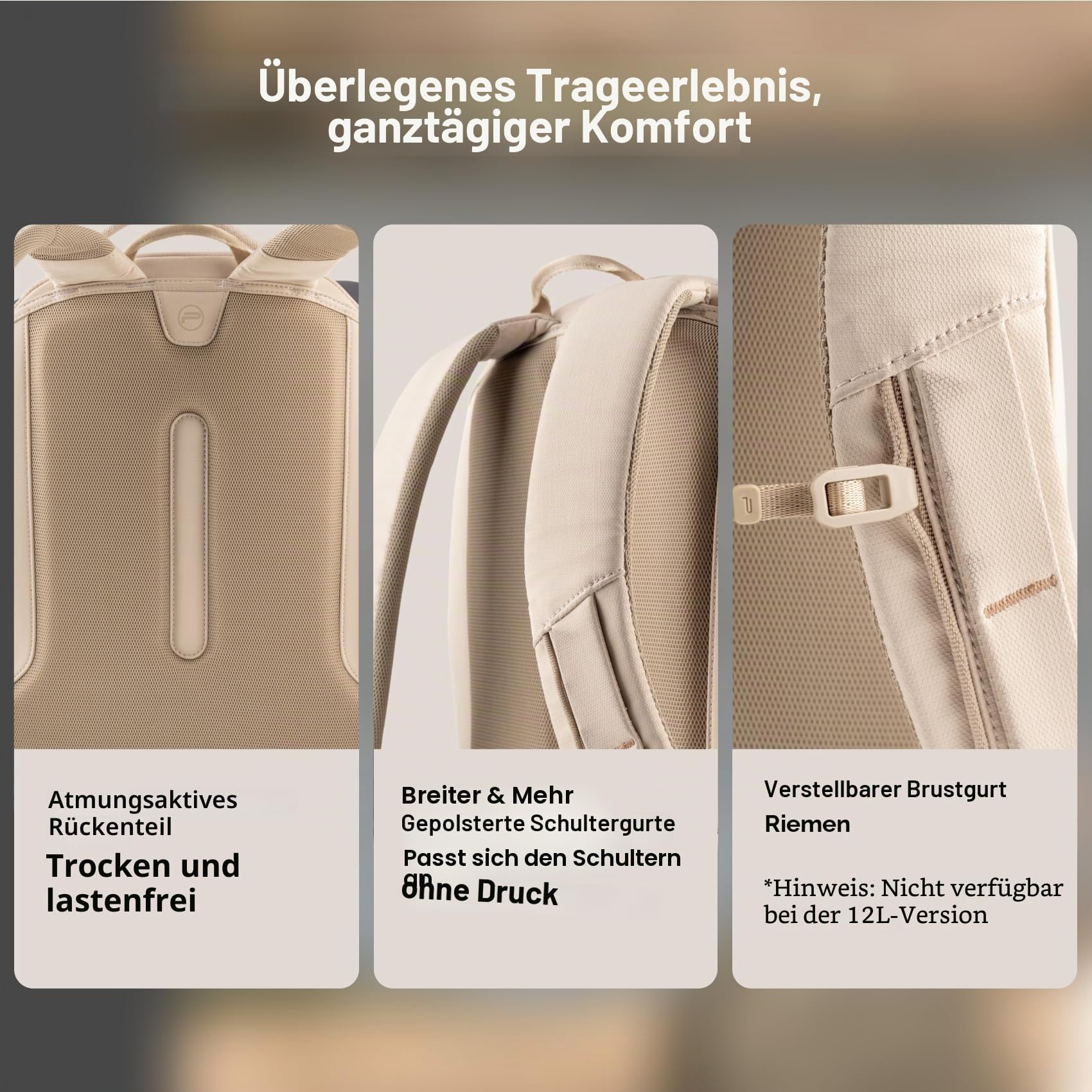 PGYTECH OneGo Lite Kamerarucksack 12L, Kompakter Kleiner Fotorucksack für Damen & Zierliche Personen, für Sony/Canon/Nikon/Spiegellose Kameras, Wasserabweisend, für Pendler & Reisefotografie (Schwarz)