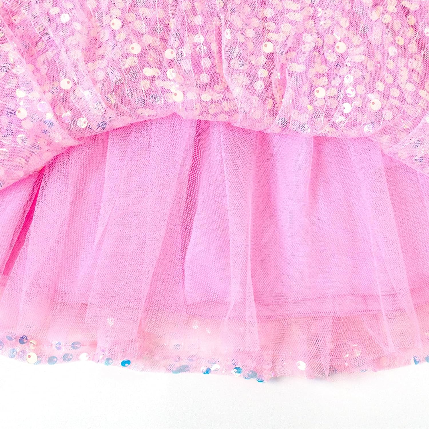 Magic Park 1-14Y Toddler Tulle Sequin Skirt Little Girl Tutu Skirts Birthday Holiday Party Girls Solid Color Short Skirt