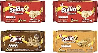 Saltin Noel Crackers Variety Bundle | Includes Two Packs of Saltin Original + One Pack Saltin Cheese and Butter + One Pack Saltin Wheat | 31.76 Total Ounces