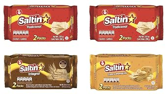 Saltin Noel Crackers Variety Bundle | Includes Two Packs of Saltin Original + One Pack Saltin Cheese and Butter + One Pack Saltin Wheat | 31.76 Total Ounces