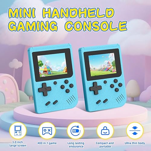 Miniatura 2 de Consola de juegos retro, consola de juegos retro clásica 400 integrada, pantalla IPS de 3.0 pulgadas, consola de juegos portátil retro de mano,