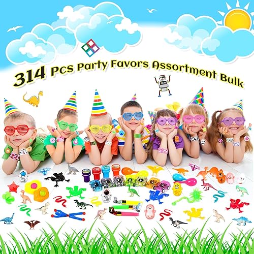 Miniatura 7 de Threan Surtido de 314 piezas de recuerdos de fiesta a granel, rellenos de bolsas de regalo, recuerdos de fiesta, recompensas de aula, rellenos de