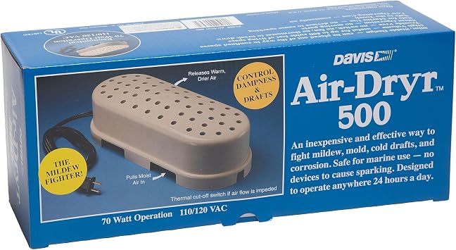 Davis Air-Dryr 500 Marine Air Dryer Dehumidifier for Boats, RVs, Small Rooms
