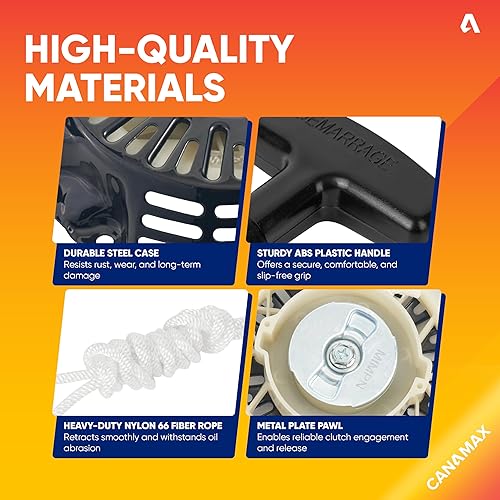 Miniatura 6 de Canamax Arrancador de retroceso CT200U de 212cc - Compatible con Predator 212 196cc 224cc 6.5HP 7HP OHV Coleman CT200U-EX BT200X KT196 Mini Bike Go