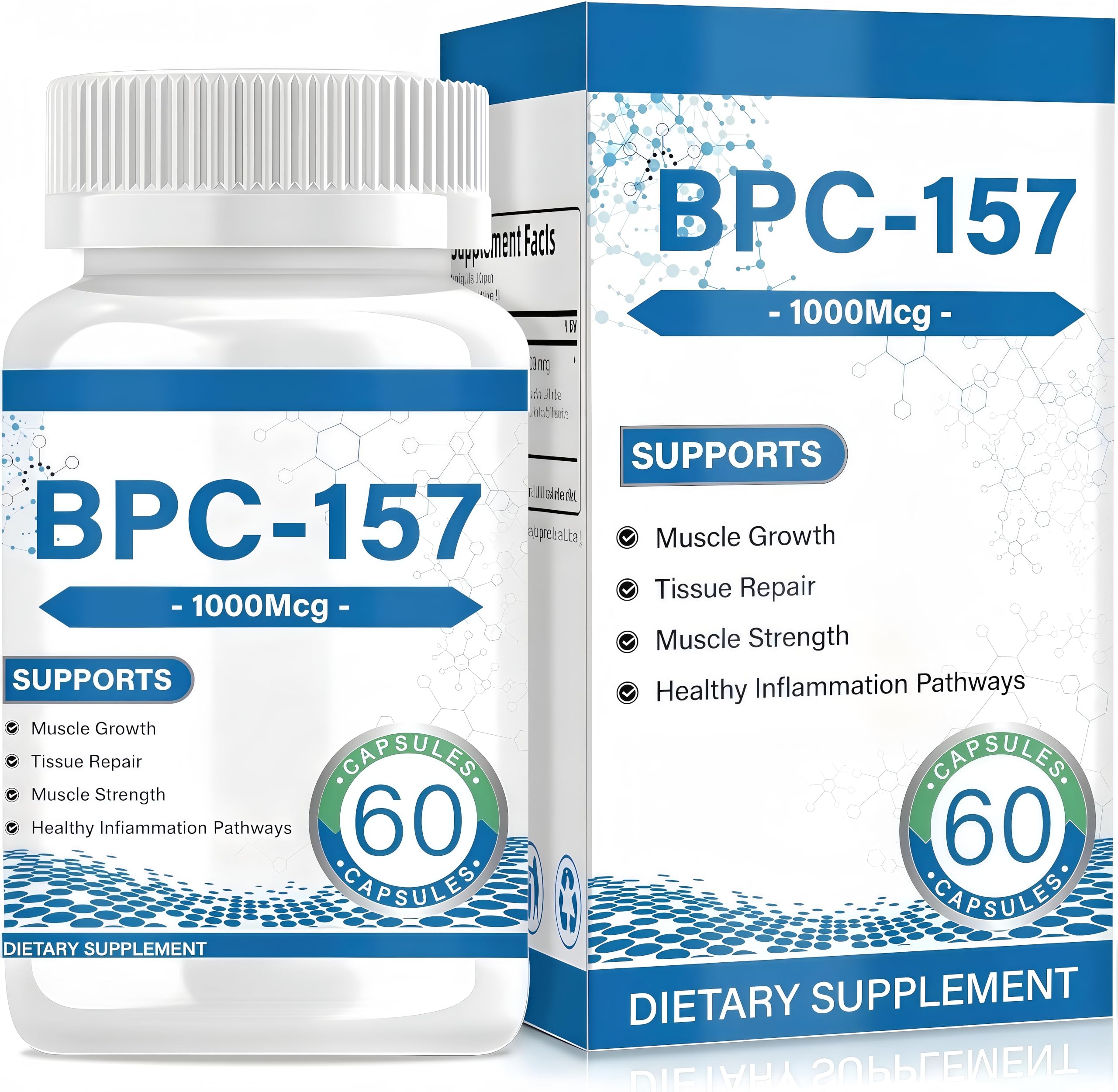Bpc-157 Peptide Capsules, supports muscle growth, tissue repair, strength,Bpc-157 for Muscle and Workout Recovery, 60-Capsule Bottle - 2