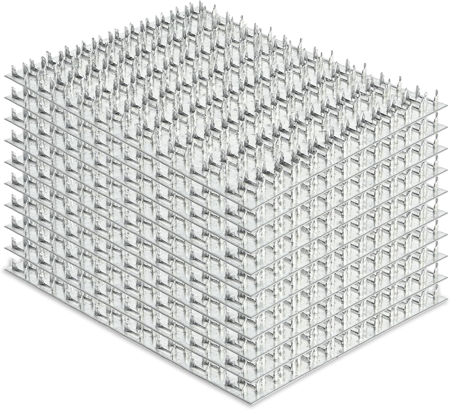 10 Pcs Pronged 8 x 8 Truss Mending Plates, Truss Brackets for Wood Connection, Galvanized Mending Plates with Nail-Teeth