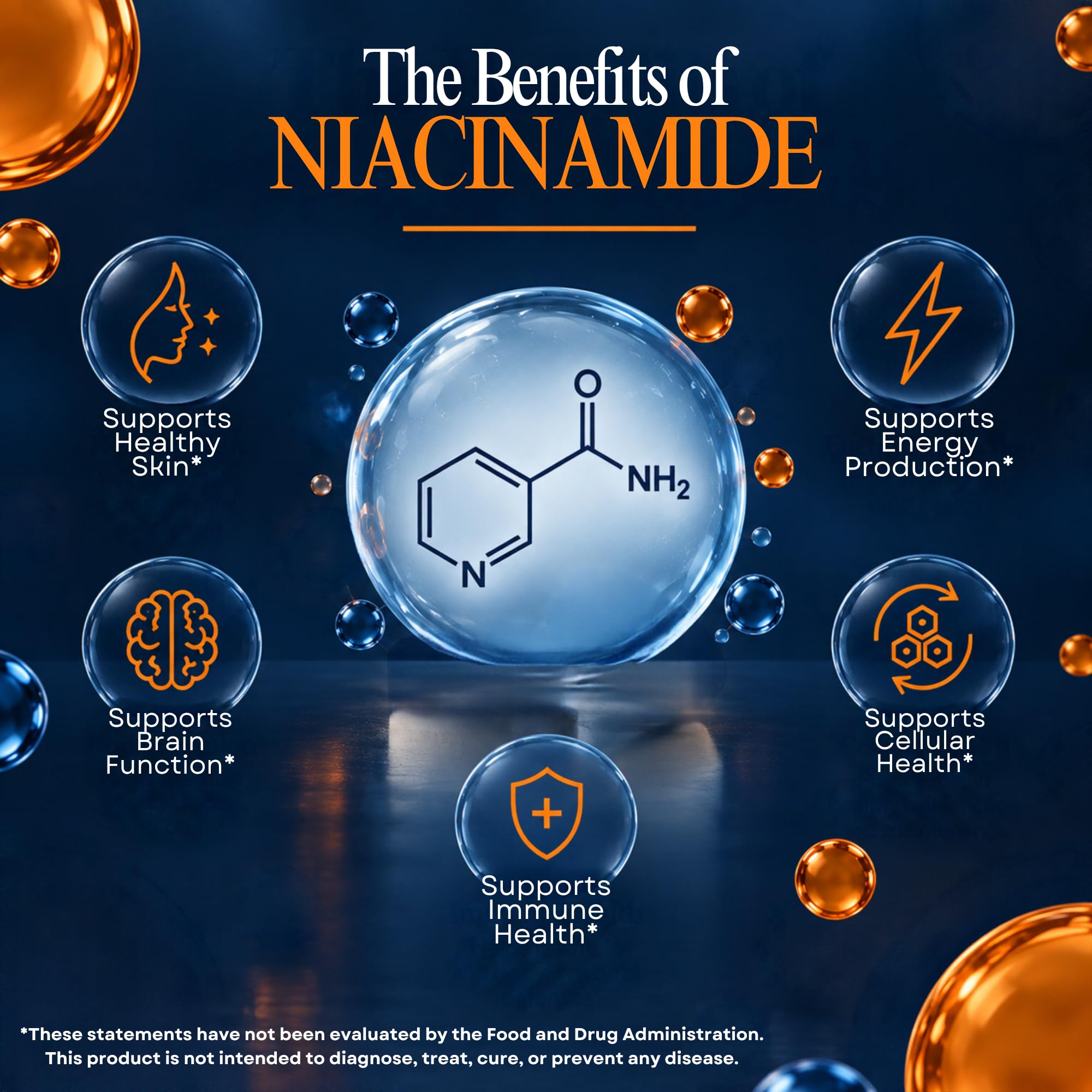 Vitamatic Niacinamide 500 mg 240 Tablets - Flush Free Vitamin B3 - Supports Energy Production-2 Pack — Amazon image 3