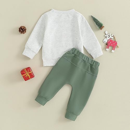 Miniatura 8 de BOIBOKOKO Toddler Baby Girl Boy Christmas Outfit Christmas Trees Sweatshirt Top Jogger Pants Cute Fall Winter Clothes