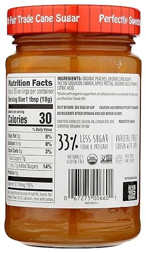 Miniatura 2 de Crofters Peach Organic Premium Spread, 16.5 Oz