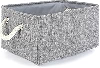 Vista 53 de TheWarmHome - Canasta de lona plegable con asas para almacenar y organizar estantes, ropa, juguetes o armario, ideal para regalo, tamaño pequeño, 12