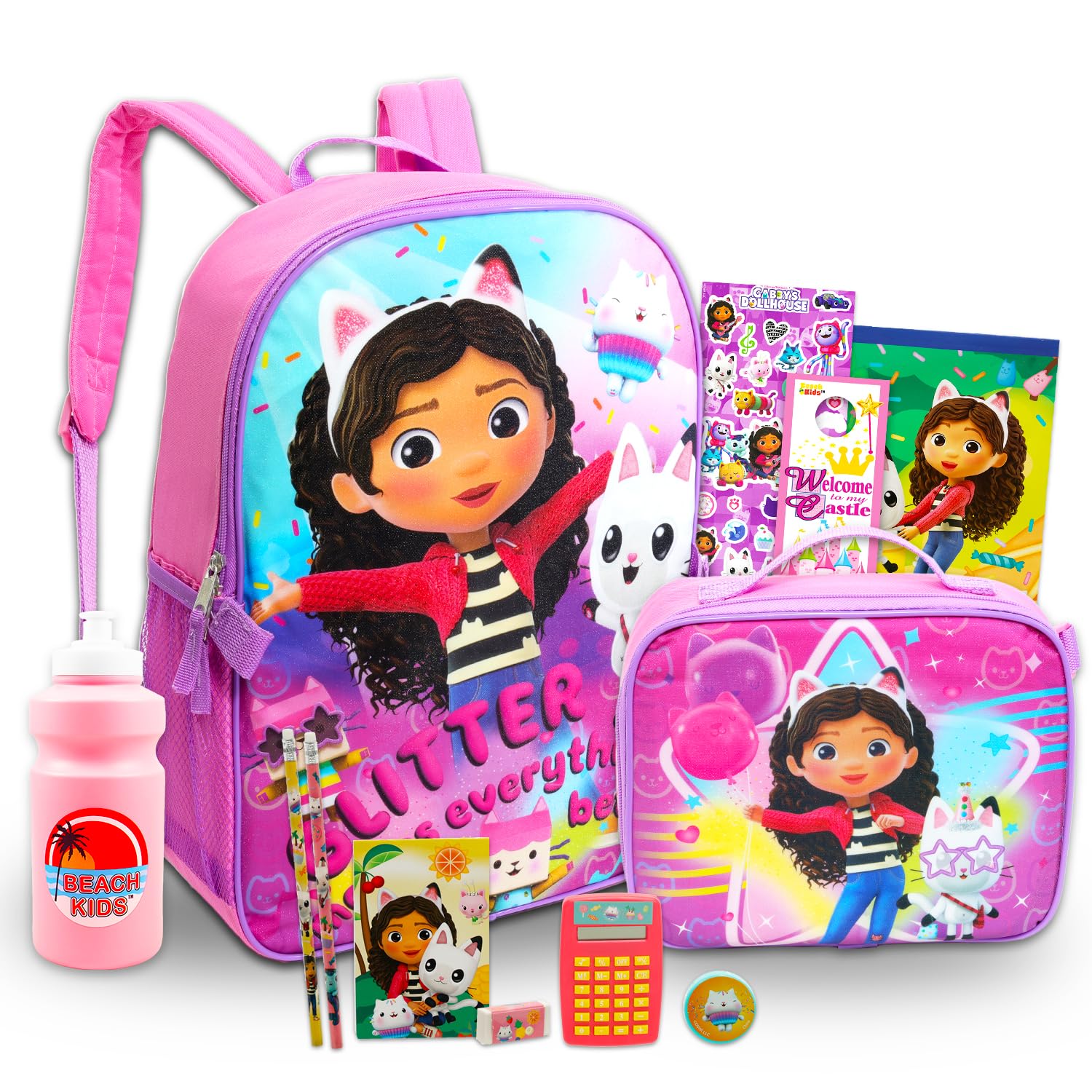 Gabbys Dollhouse Toys Gabby's Dollhouse Backpack With Lunch Box