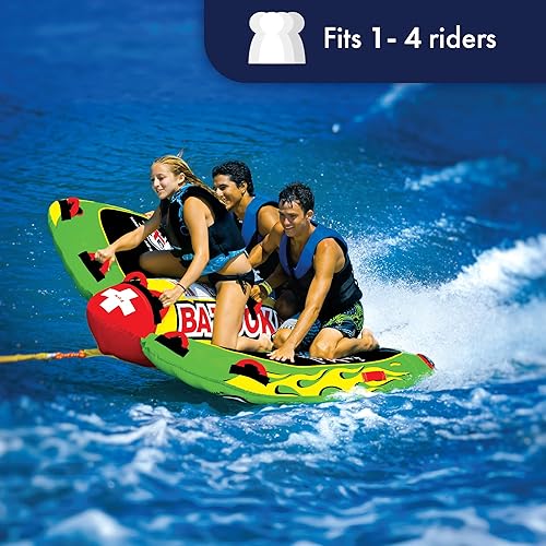 Miniatura 2 de Wow Sports Big Bazooka Towable DeckTube para navegar 1 2 3 o 4 personas