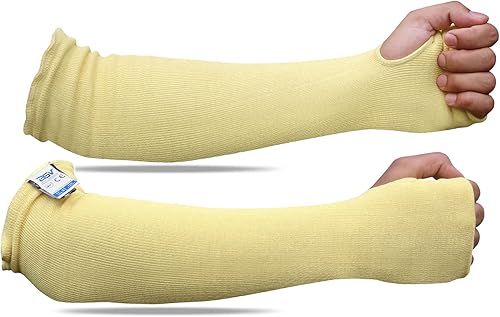Miniatura 6 de BSV - Mangas protectoras de brazo resistentes al calor, arañazos, cortes y cuchillos con orificio para el pulgar, a prueba de mordeduras de 18