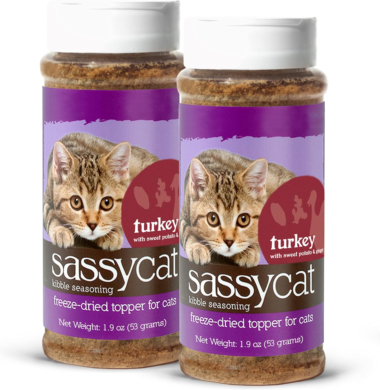 Herbsmith Sassy Cat Kibble Seasoning Freeze Dried Turkey Cat Food Topper for