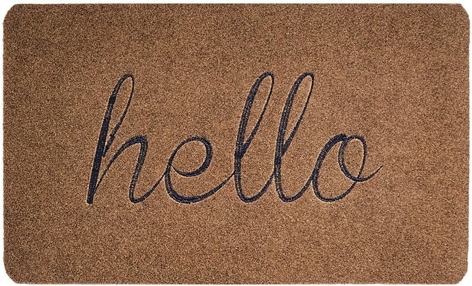 BIGA Home Entrance Door Mats 30'' x 18 '' Washable Non-Slip Entryway Rug Inside Outside Welcome Mat for Front Door, Back Door, Patio, House Entry, Grey