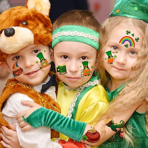Miniatura 6 de 49 calcomanías de tatuajes del día de San Patricio para niños, mujeres y hombres, tatuajes temporales de trébol verde 3D, recuerdo de fiesta