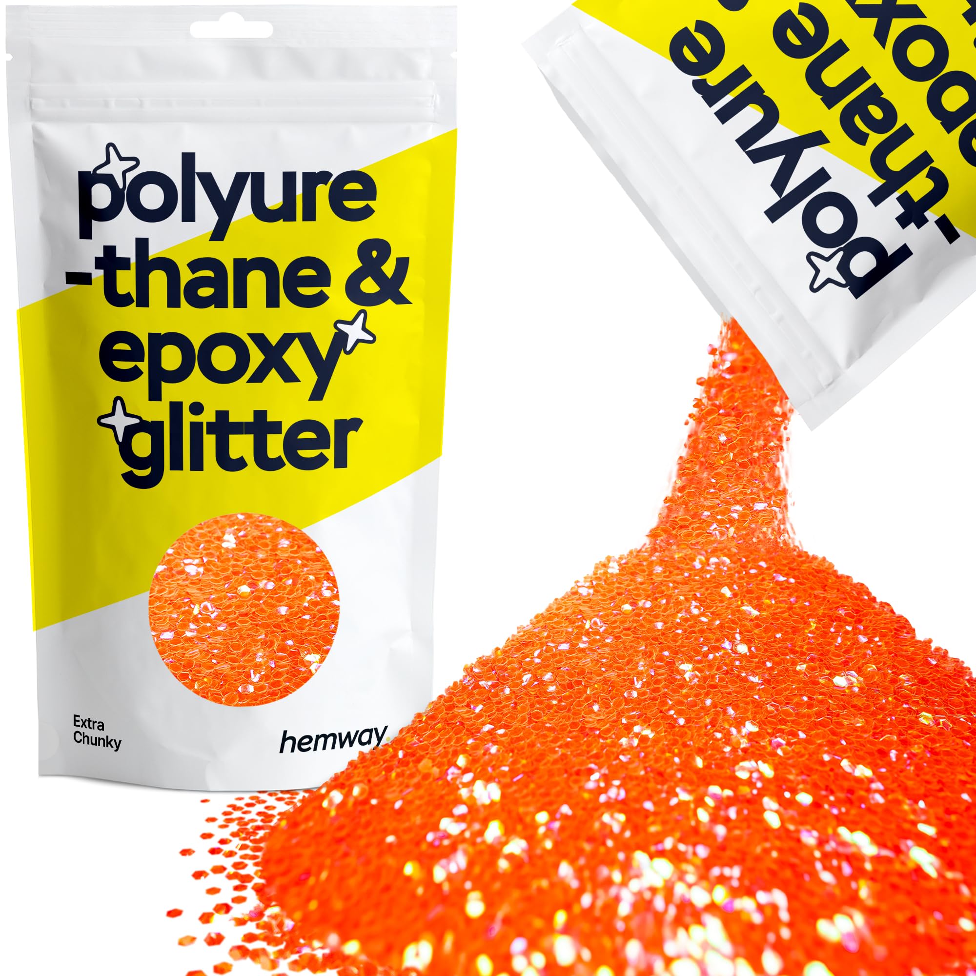 Hemway Resin Glitter Bronze Brown 100g Super Chunky | Polyurethane & Epoxy Glitter for Resin Crafts, Tumblers, Coasters, Floor & Table Art — view 222