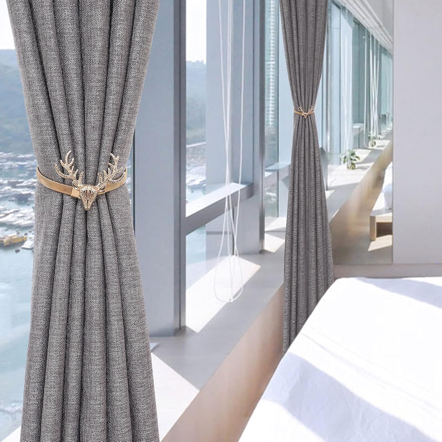 Curtain Clips Curtain Holder Buckle Clips Hanging Tieback Curtain Accessories Curtain Decoration, A(D United States)