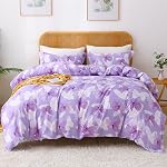 Mooreeke Duvet Cover Full Size, 3 Piece Boho Montage Floral Duvet Cover Set with Zipper Closure, Soft & Breathable Microfiber Botanical Patterns Bedding Set with 4 Corner Ties and 2 Pillow Shams