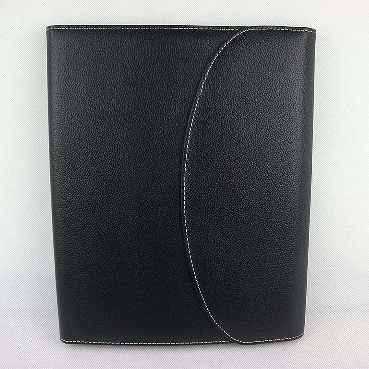 Porte-Documents A4 Multifonctionnel en Cuir avec Calculatrice, Idéal pour Les Professionnels Au Bureau.