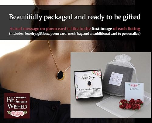 Miniatura 6 de Be Wished Personalized Mommy to Be Gifts for 1st Time Mom, Gemstone Necklace, Jewelry with Meaningful Message, 14K Gold-Filled