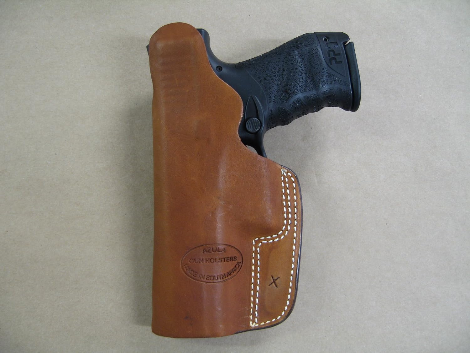 Azula IWB Leather in The Waistband Concealed Carry Holster for Walther PPQ 9mm / 40 TAN RH