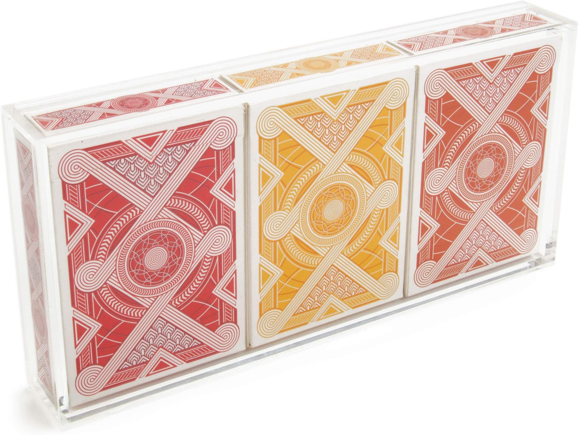 3-Deck Playing Card Display Case - Clear Acrylic Playing Card Display Case - Collectible Playing Card Strong Acrylic Display Case for Collectible Cards, Playing Cards, and Game Cards