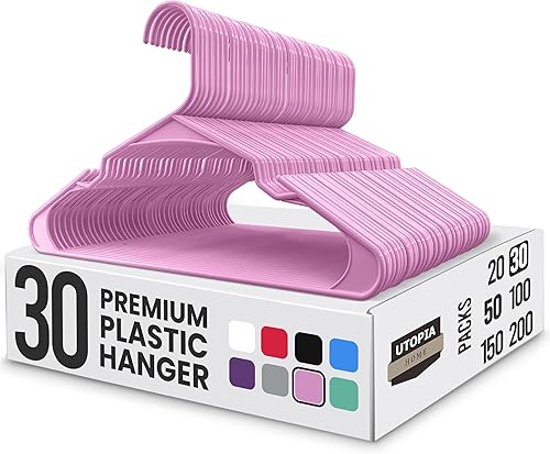 Vista 27 de Utopia Home - Perchas de Plástico Paquete de 50 - Percha para Ropa que Ahorra Espacio - Organizadores de Armario y Almacenamiento Duraderos