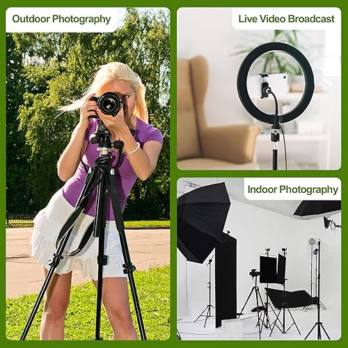 Miniatura 7 de YARWO Estuche de transporte para trípode de 23.6 pulgadas de largo, bolsa de almacenamiento de equipo de estudio fotográfico con correa para el