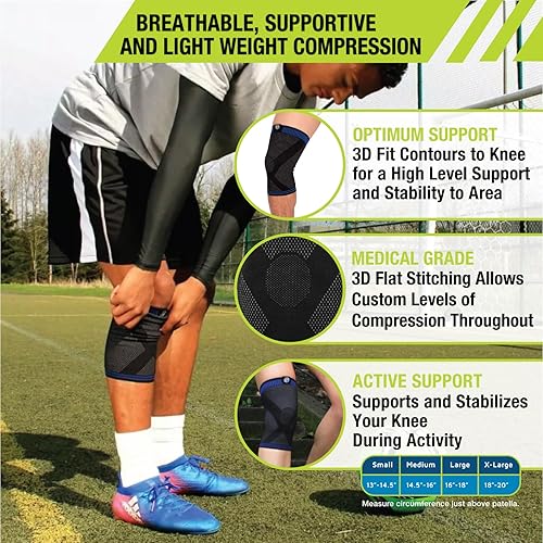 Miniatura 4 de Pro-Tec Athletics Rodillera plana 3D - Pequeño, azulnegro