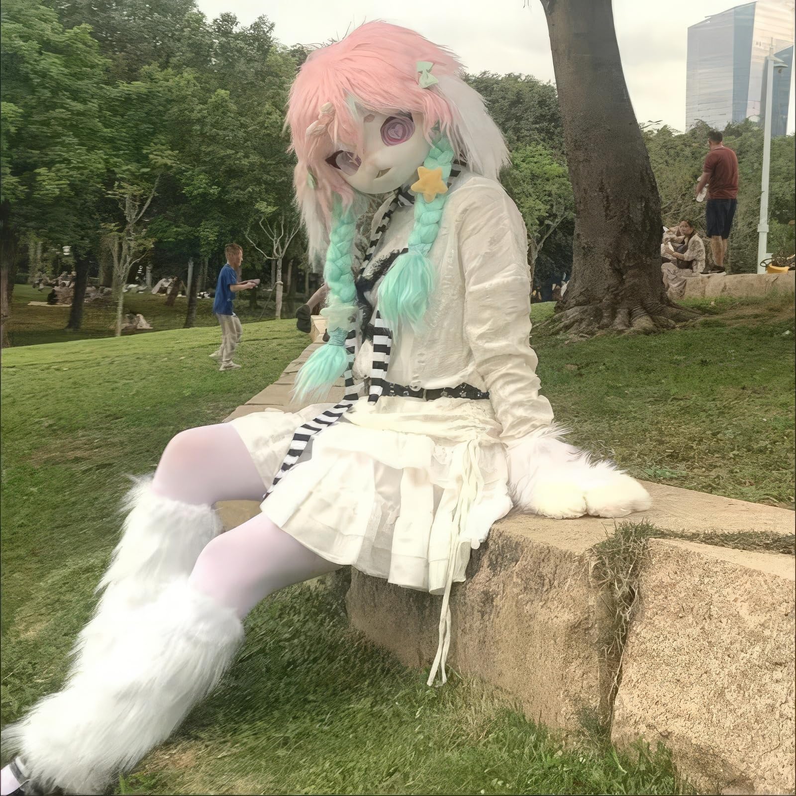 Akcesoria do obuwia Kig Fursuit futrzane sztuczne futro cosplay długie włosy buty i skarpetki Japońskie długie ciepłe buty i skarpetki