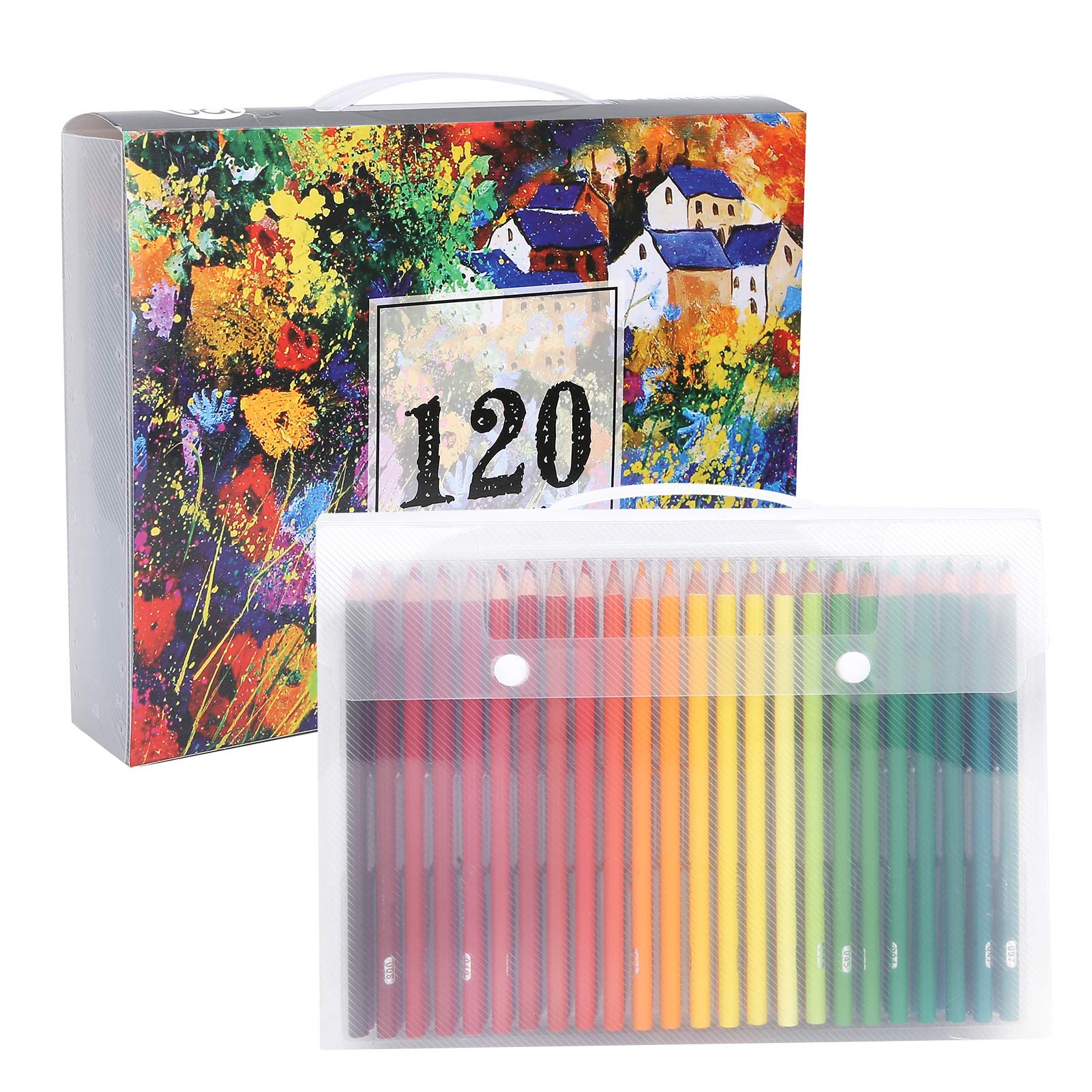 Changor Matite per Acquerelli da 120 Pezzi, Nucleo Morbido, Strumenti Artistici Durevoli per Artisti e Bambini, Pre-affilati in 120 Colori Unici