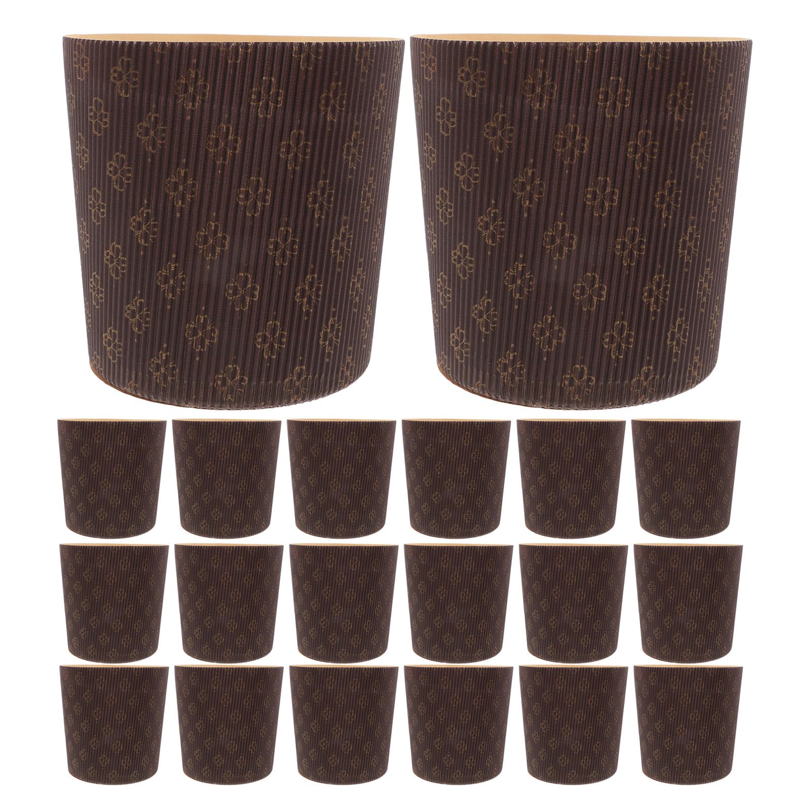 SECFOU Molde de Papel para Panettone 30 Piezas, Resistente Grasa, y Uniforme para Hornear, Adecuado para Celebraciones y Postres Festivos