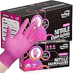 SwiftGrip Pink Gloves Powder-Free Nitrile Gloves, 1000ct Box - 3-Mil, Gloves Disposable Latex Free, for Kitchen, Cleaning, Estheticians, Hair Stylist - Pink/Fuchsia(Small)