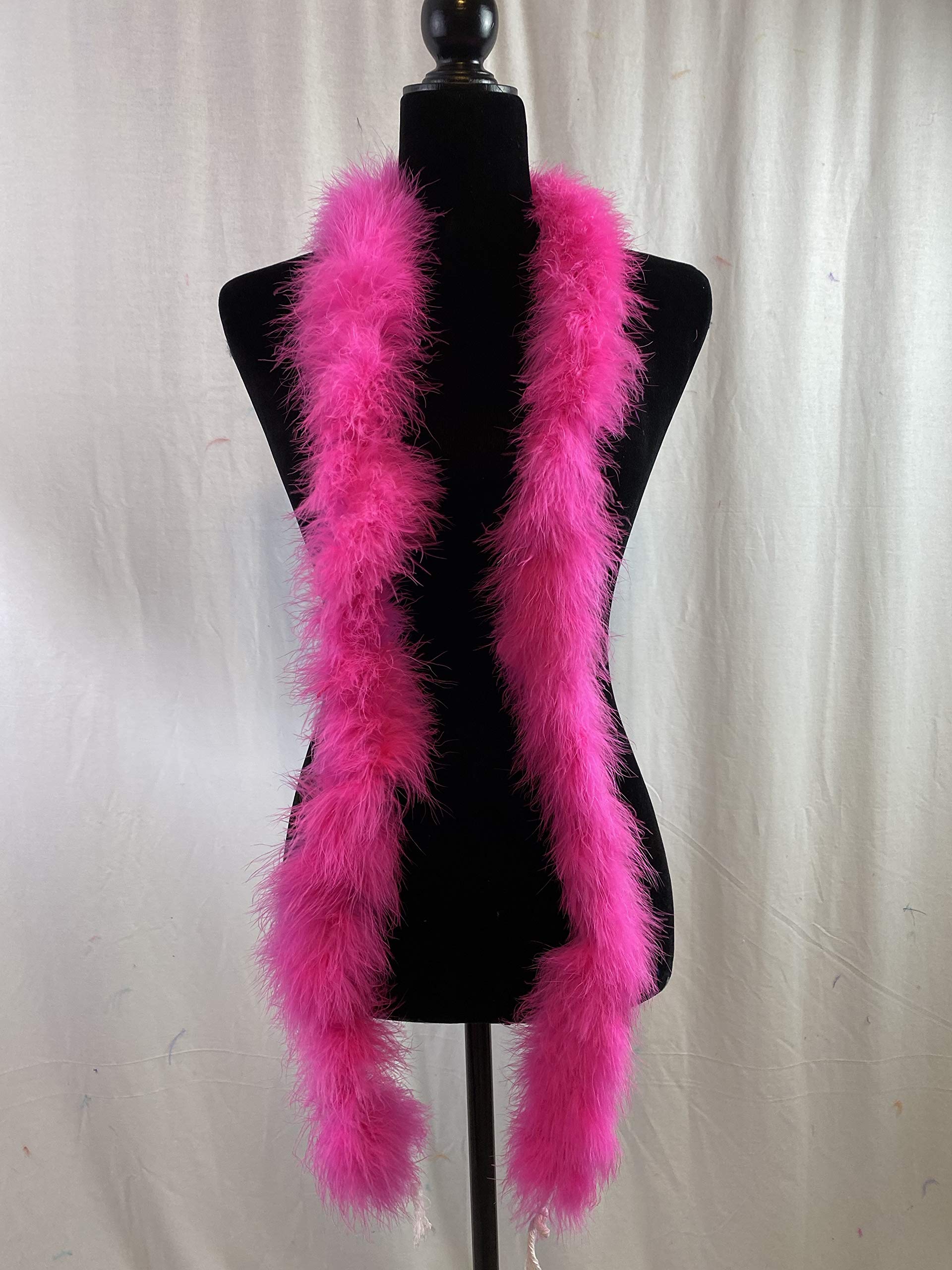 Flydreamfeathers 30 Gram 2 Yard-Long Marabou Feather Boa 8 Color, Dancing Wedding Crafting Party Dress Up Halloween Costume Decoration (Candy Pink)