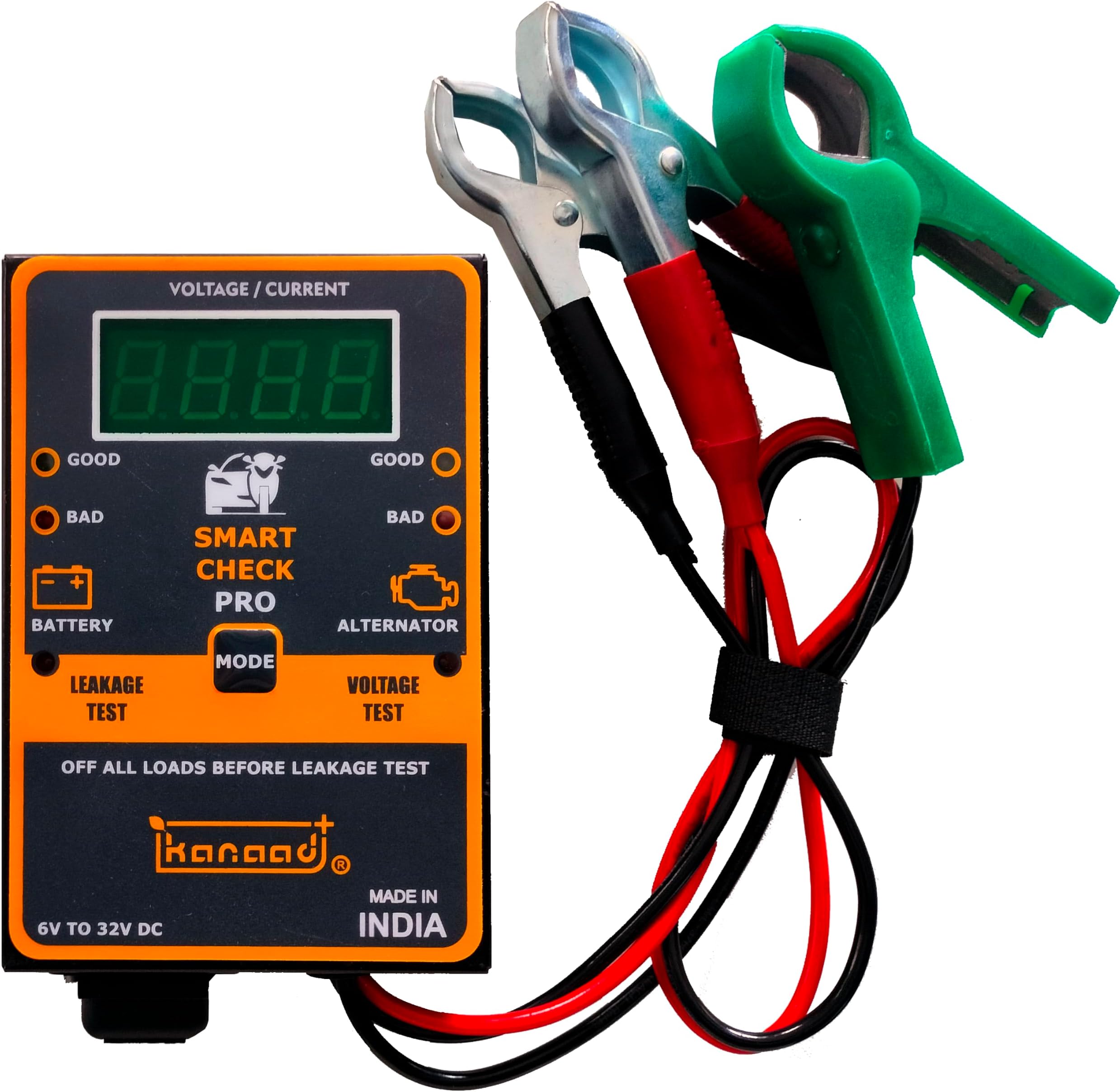 Smart Check Pro for Car and Bike Battery | Battery Health Check | Alternator - Rectifier Check | Leakage Current Check