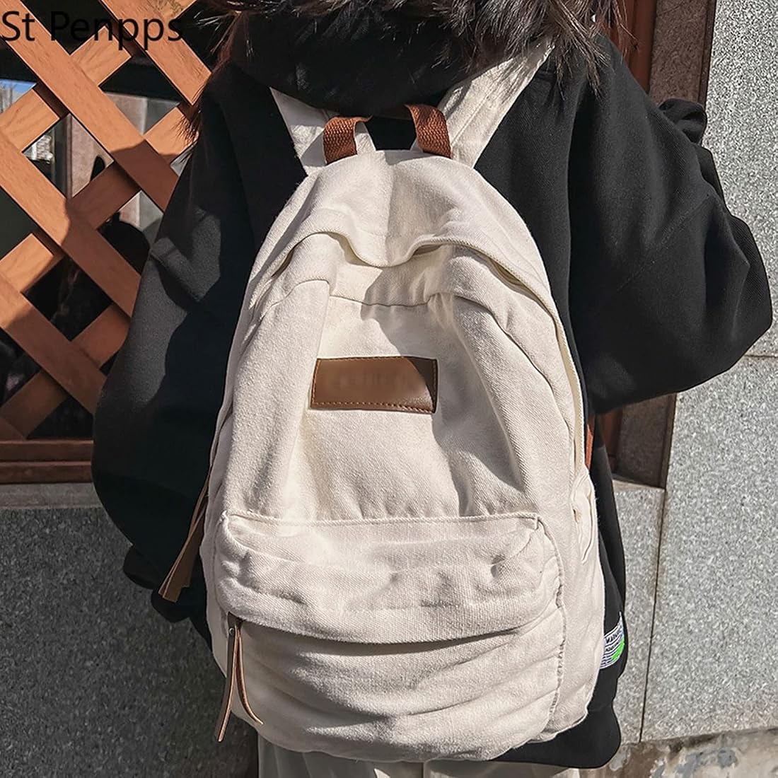 Buy ZAPORA Backpacks New Cool Girl Boy Canvas Green Laptop Student