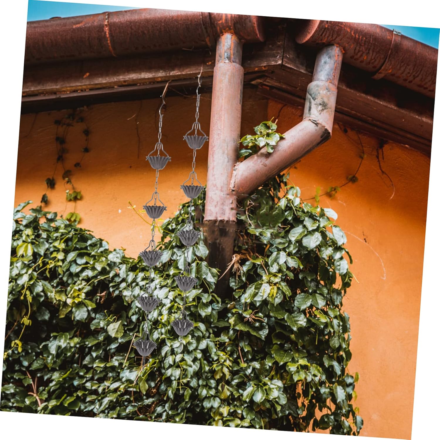 Levemolo Aluminum Alloy Rain Chain Unique Cup Style Rain Chain and for Outdoor Decoration
