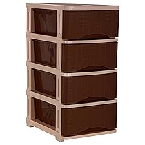 Nayasa Plastic Drawer, 1 Pieces, Brown/aarohi13