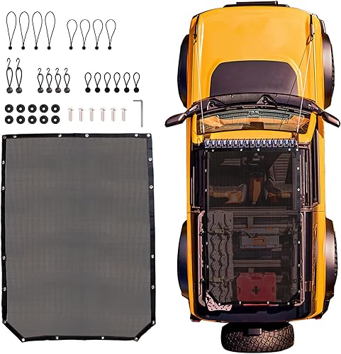 Vista 28 de Parasol compatible con Ford Bronco 2021, 2022, 2023, 2024 2025, nuevo Ford Bronco de 4 puertas, parasol de bikini superior para techo, accesorios US