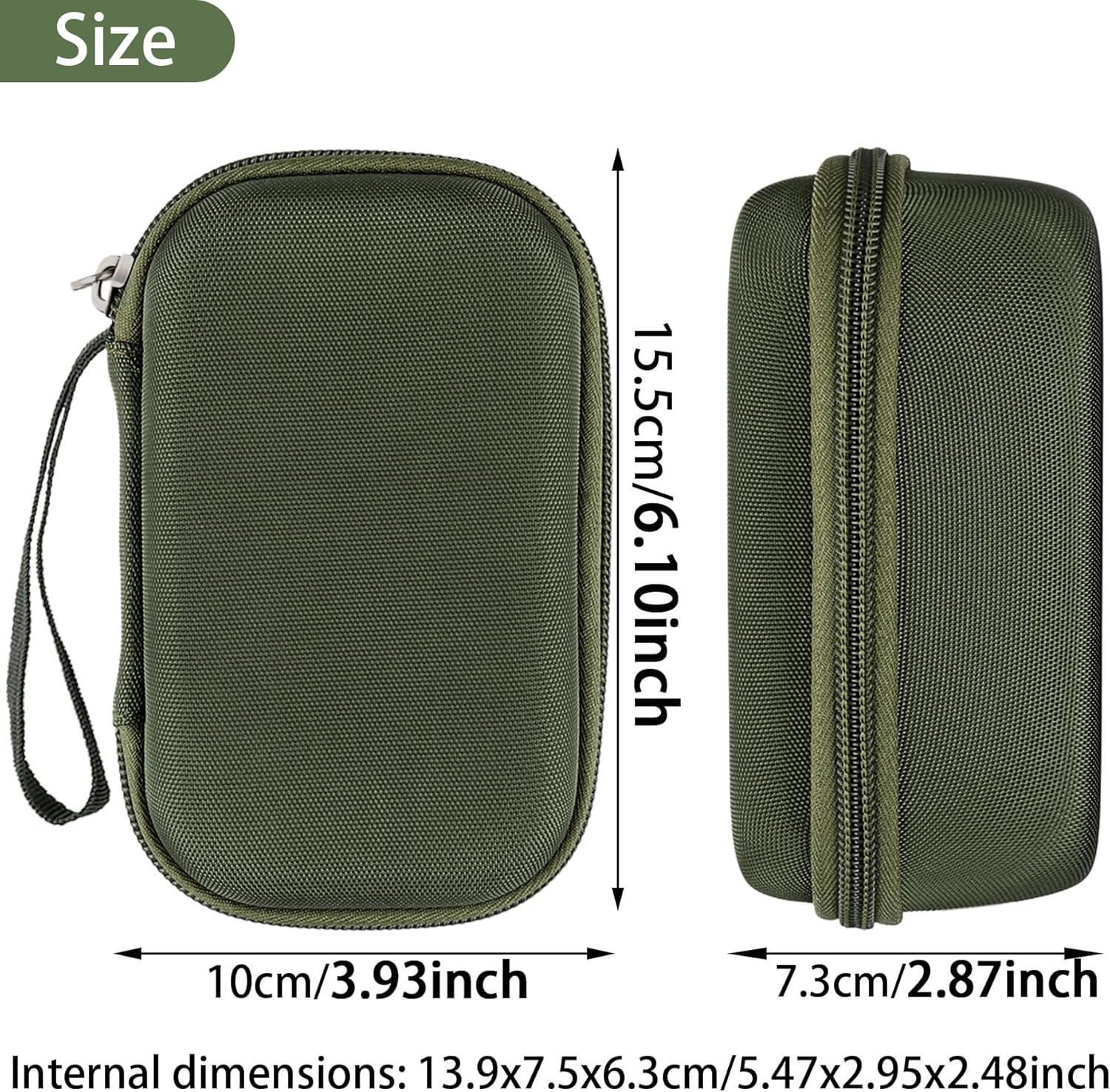khanka Hard Travel Case Replacement for PENTAX WG-1000 waterproof digital compact camera,Case Only. (Green)