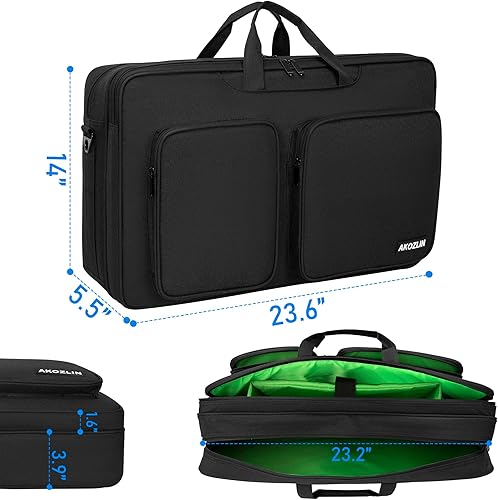 Miniatura 2 de AKOZLIN Funda de transporte acolchada para controlador multicapa, para Pioneer DDJ SR SR2 RR Denon MC4000 Numark NVII Mixtrack Pro 3 NV Platinum