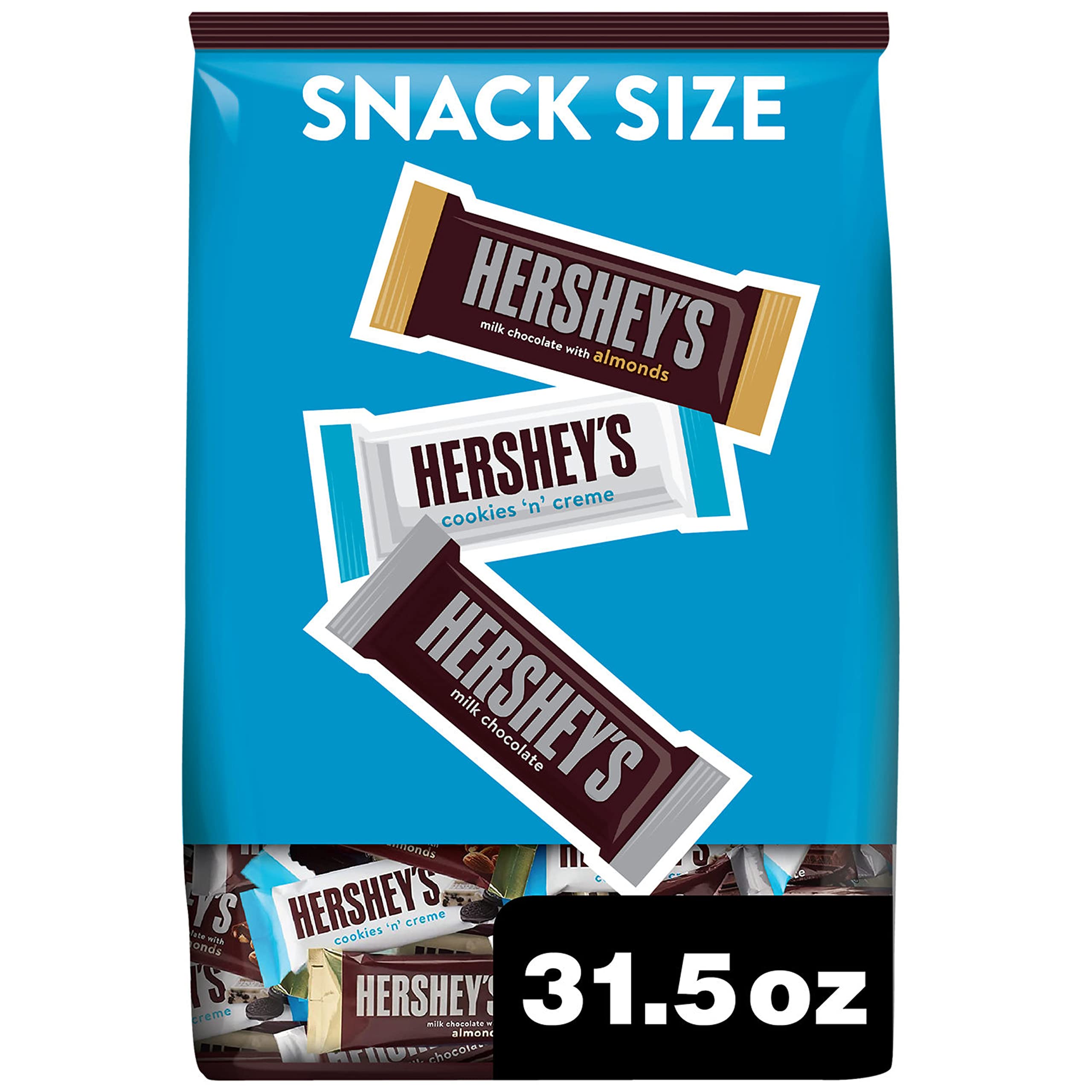 HERSHEY'SAssorted Flavored Snack Size, Candy Party Pack, 31.5 oz
