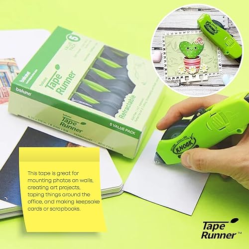 Miniatura 43 de TapeRunner - Cinta adhesiva de doble cara, 5/16 pulgadas por 315 pulgadas, juego de 5 aplicadores