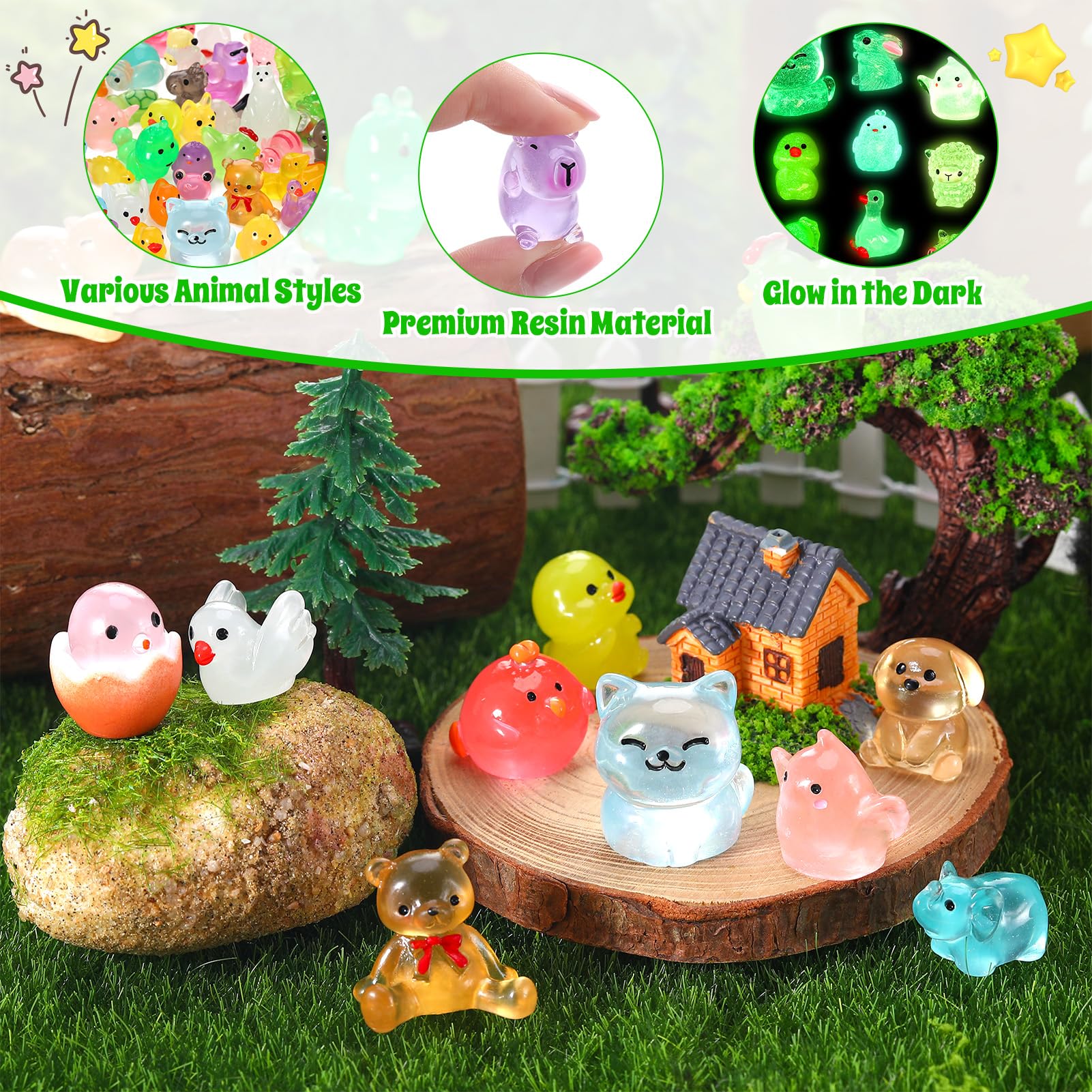 GSrenyu 60 Pcs Mini Resin Animals - Image 3