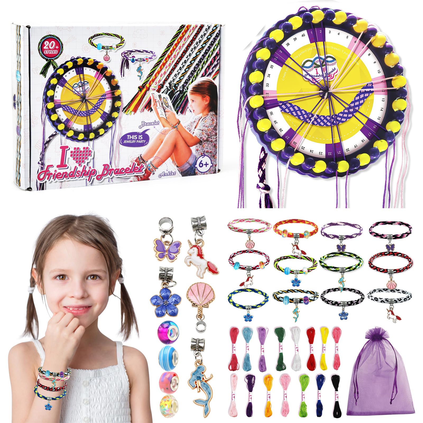 Kit Bracelet Amitié HOVIBU - Loisir Créatif DIY Pour Filles 6-12 Ans