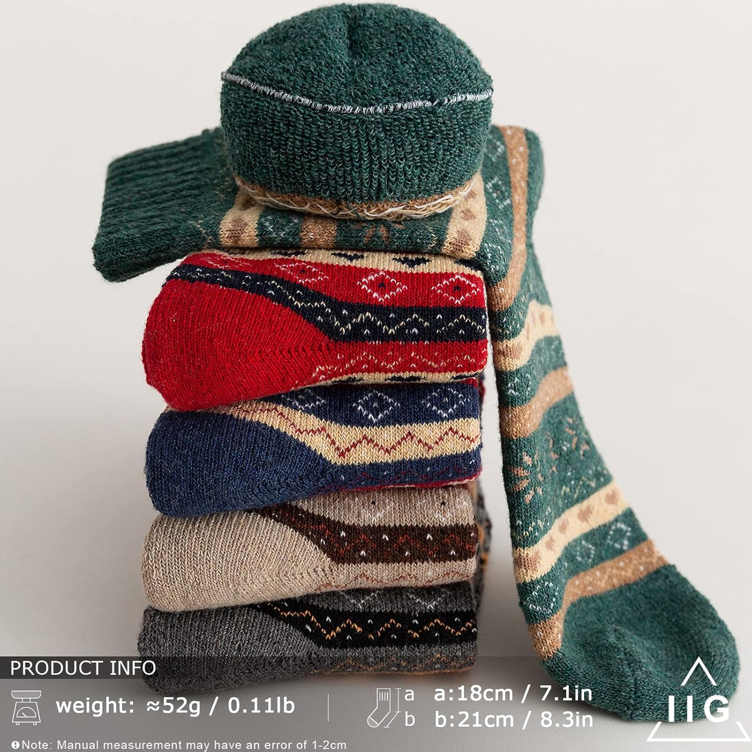 IIG 3-5 Pairs Womens Super Thick Warm Winter Crew Socks Cute Fashion Knit Cozy Socks Gifts for Women - Image 3